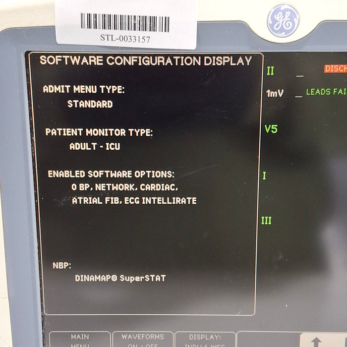 GE Healthcare Dash 5000 - Masimo SpO2 Patient Monitor