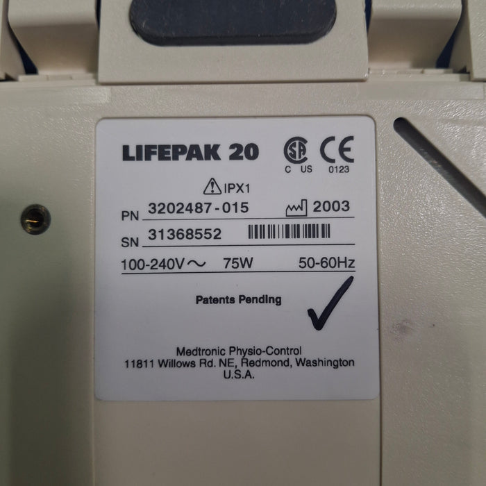 Physio-Control Physio-Control LifePak 20 Defib Defibrillators reLink Medical