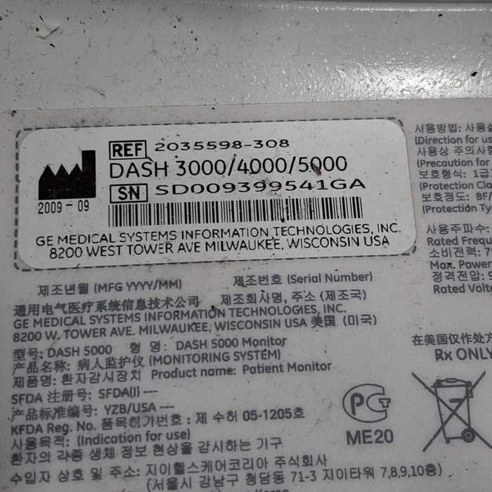 GE Healthcare GE Healthcare Dash 5000 - Masimo SpO2 Patient Monitor Patient Monitors reLink Medical