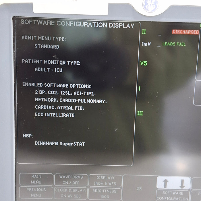GE Healthcare Dash 5000 - Masimo SpO2 Patient Monitor