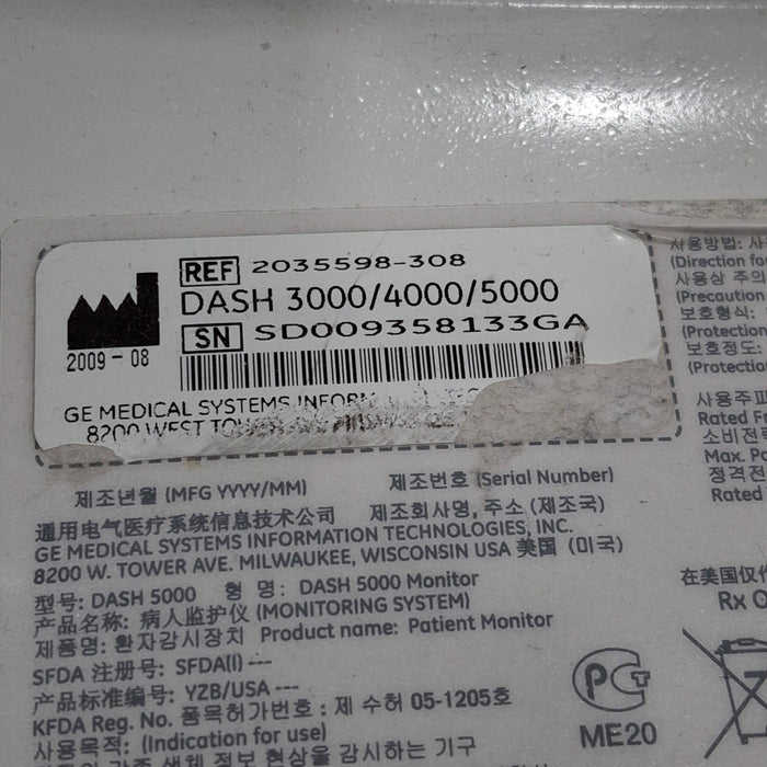 GE Healthcare GE Healthcare Dash 5000 - Masimo SpO2 Patient Monitor Patient Monitors reLink Medical