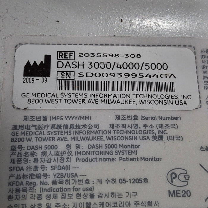 GE Healthcare GE Healthcare Dash 5000 - Masimo SpO2 Patient Monitor Patient Monitors reLink Medical