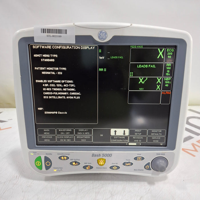 GE Healthcare Dash 5000 - GE/Nellcor SpO2 Patient Monitor