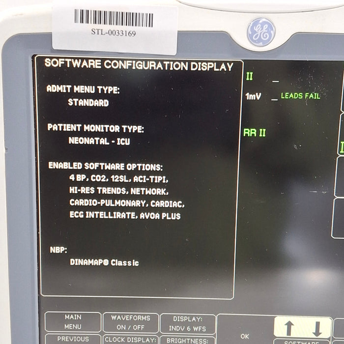 GE Healthcare Dash 5000 - GE/Nellcor SpO2 Patient Monitor