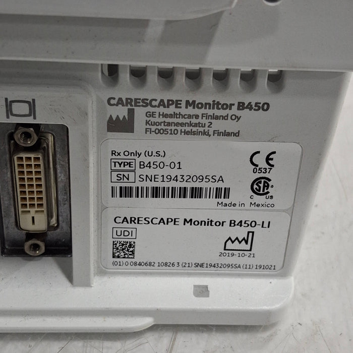 GE Healthcare GE Healthcare Carescape B450 Post Anesthesia Care Patient Monitor Patient Monitors reLink Medical