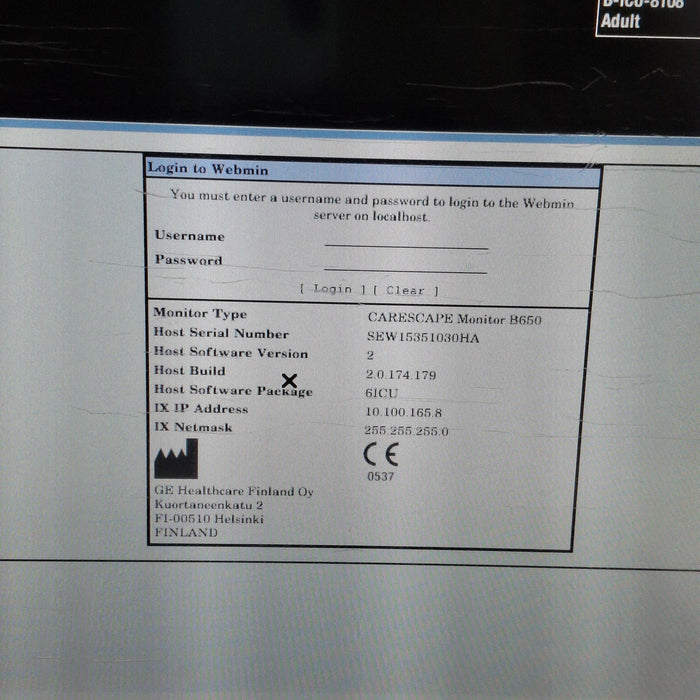 GE Healthcare GE Healthcare Carescape B650 Critical Care Patient Monitor Patient Monitors reLink Medical