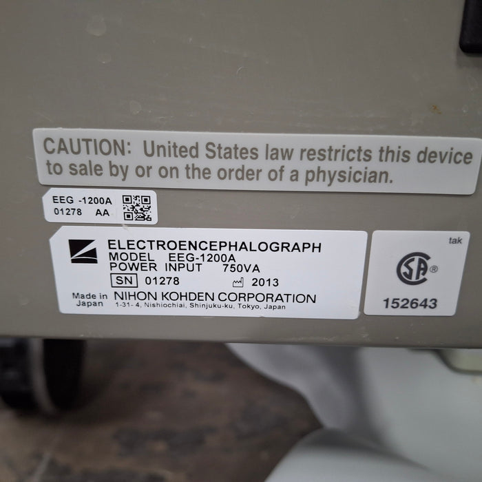 Nihon Kohden Nihon Kohden Neurofax EEG-1200 EEG PSG System EEG EMG Sleep Systems reLink Medical