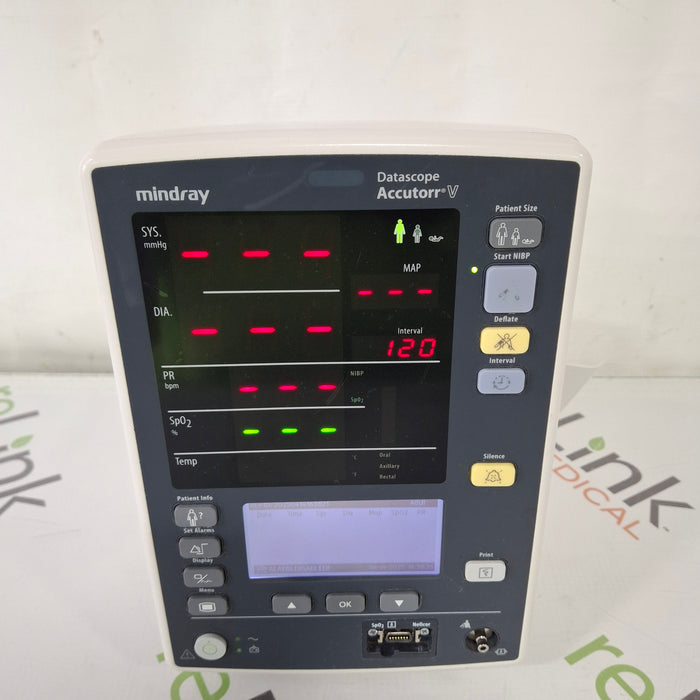 Mindray Mindray Datascope Accutorr V Vital Signs Monitor Patient Monitors reLink Medical