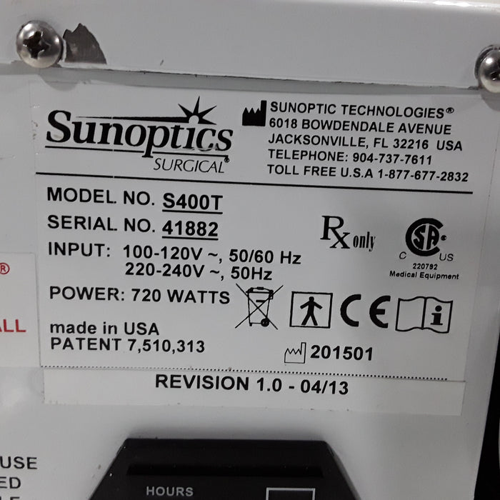 Sunoptic Technologies Sunoptic Technologies Titan 400HP Xenon Light Source Surgical Equipment reLink Medical