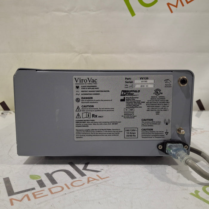 Buffalo Filter ViroVac Smoke Evacuation System