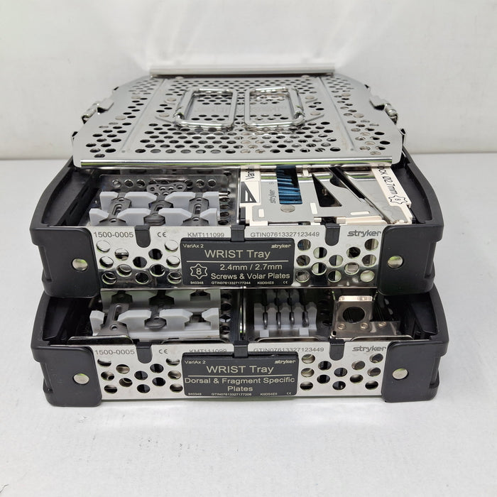 Stryker Stryker VariAx 2 Wrist Trays, 2.4mm & 2.7mm Screws & Volar Plates / Dorsal & Fra Surgical Sets reLink Medical