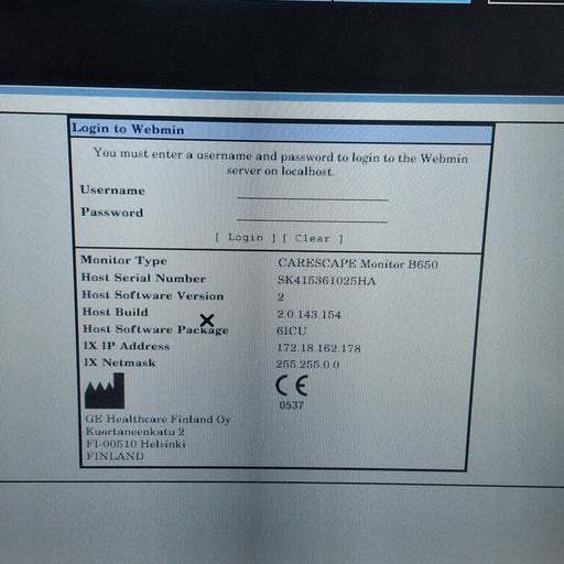 GE Healthcare GE Healthcare Carescape B650 Critical Care Patient Monitor Patient Monitors reLink Medical