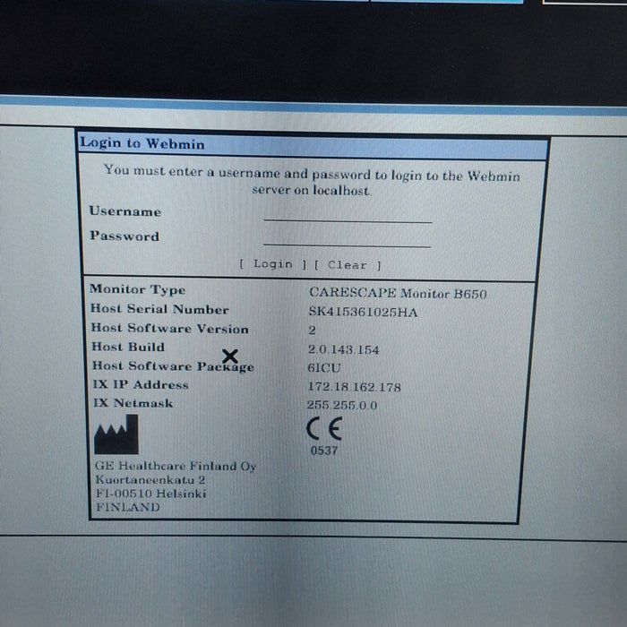 GE Healthcare GE Healthcare Carescape B650 Critical Care Patient Monitor Patient Monitors reLink Medical