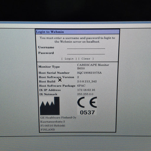 GE Healthcare GE Healthcare Carescape B650 Post Anesthesia Care Patient Monitor Patient Monitors reLink Medical