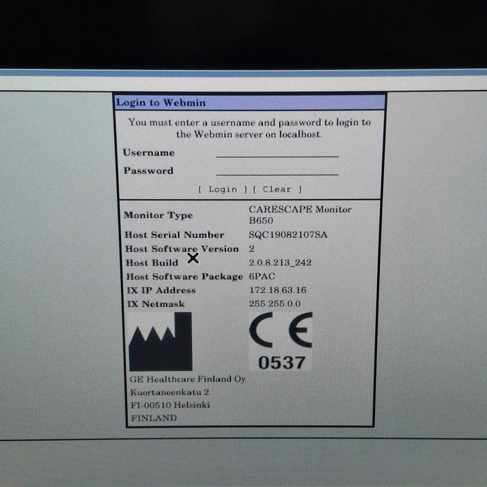 GE Healthcare GE Healthcare Carescape B650 Post Anesthesia Care Patient Monitor Patient Monitors reLink Medical