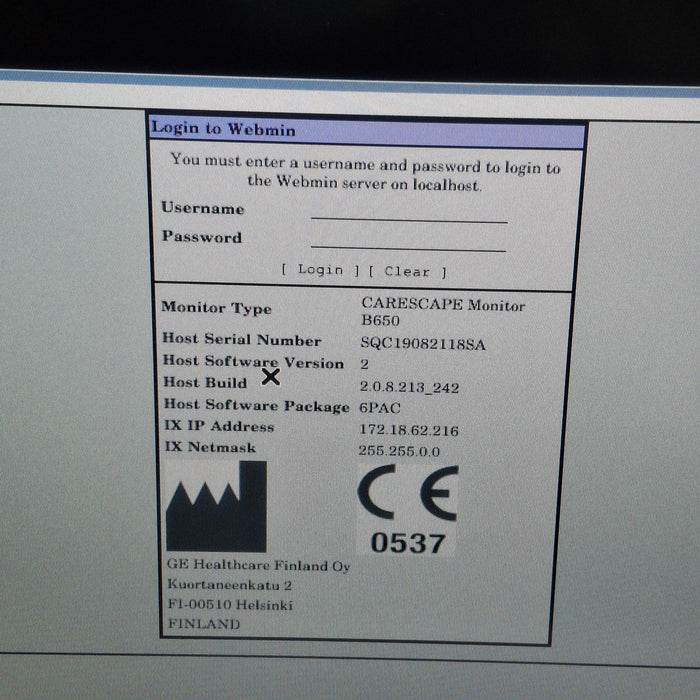 GE Healthcare GE Healthcare Carescape B650 Post Anesthesia Care Patient Monitor Patient Monitors reLink Medical