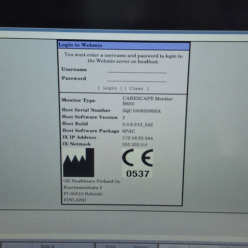 GE Healthcare GE Healthcare Carescape B650 Post Anesthesia Care Patient Monitor Patient Monitors reLink Medical