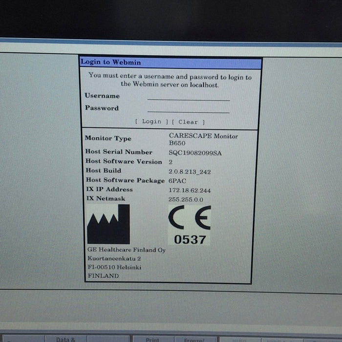 GE Healthcare GE Healthcare Carescape B650 Post Anesthesia Care Patient Monitor Patient Monitors reLink Medical