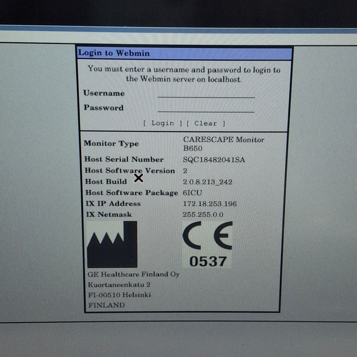 GE Healthcare GE Healthcare Carescape B650 Critical Care Patient Monitor Patient Monitors reLink Medical