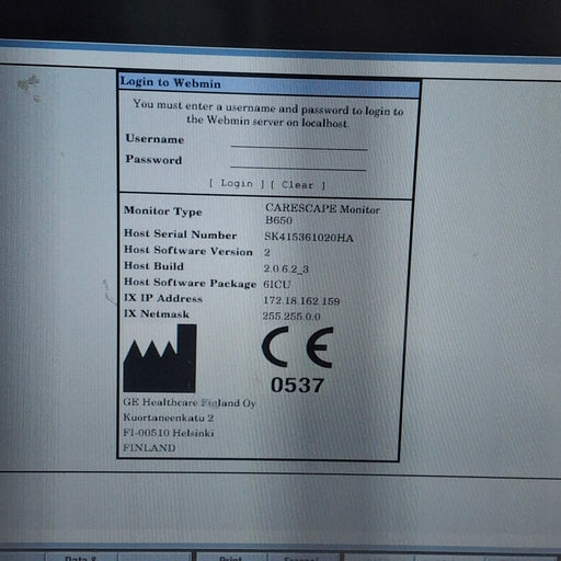 GE Healthcare GE Healthcare Carescape B650 Critical Care Patient Monitor Patient Monitors reLink Medical
