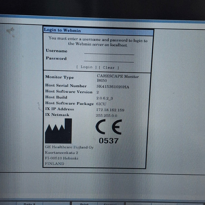 GE Healthcare GE Healthcare Carescape B650 Critical Care Patient Monitor Patient Monitors reLink Medical