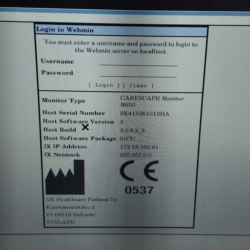 GE Healthcare GE Healthcare Carescape B650 Critical Care Patient Monitor Patient Monitors reLink Medical