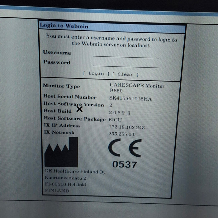 GE Healthcare GE Healthcare Carescape B650 Critical Care Patient Monitor Patient Monitors reLink Medical