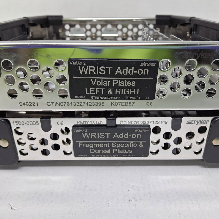 Stryker Stryker VariAx 2 Wrist Add-on Volar Plates Left & Right / Fragment Specific & Do Surgical Sets reLink Medical