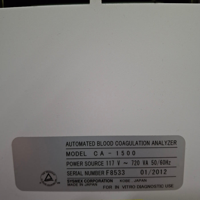 Sysmex Sysmex CA-1500 Hematology Analyzer Clinical Lab reLink Medical