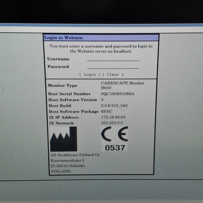 GE Healthcare GE Healthcare Carescape B650 Post Anesthesia Care Patient Monitor Patient Monitors reLink Medical