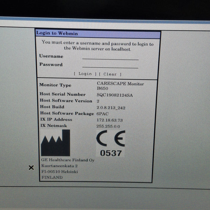 GE Healthcare GE Healthcare Carescape B650 Post Anesthesia Care Patient Monitor Patient Monitors reLink Medical