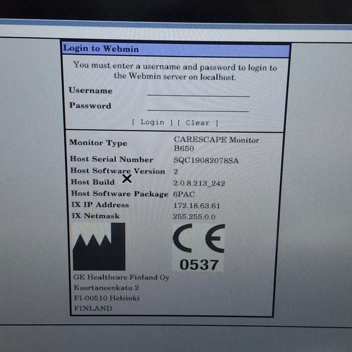 GE Healthcare GE Healthcare Carescape B650 Post Anesthesia Care Patient Monitor Patient Monitors reLink Medical