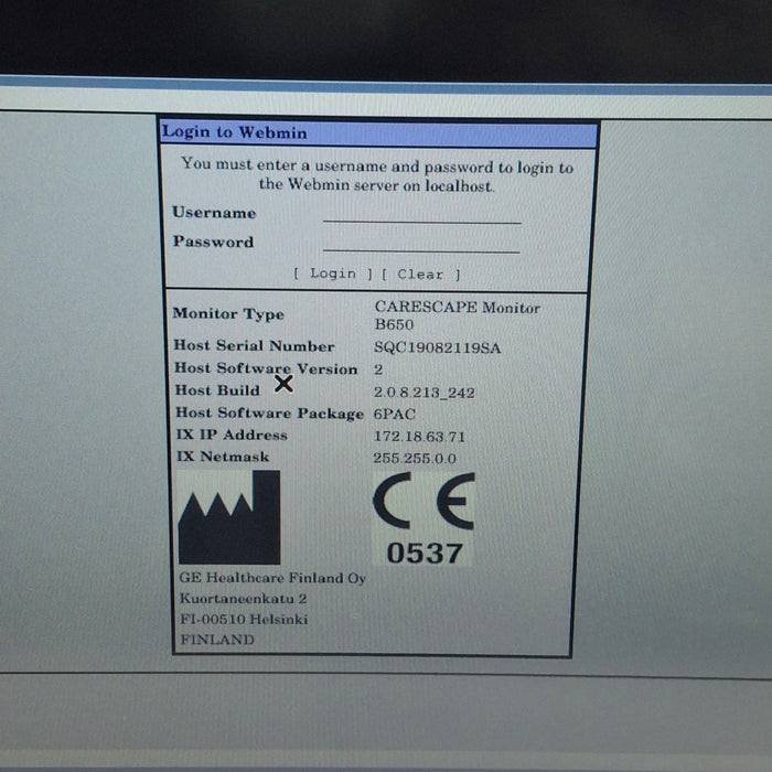 GE Healthcare GE Healthcare Carescape B650 Post Anesthesia Care Patient Monitor Patient Monitors reLink Medical