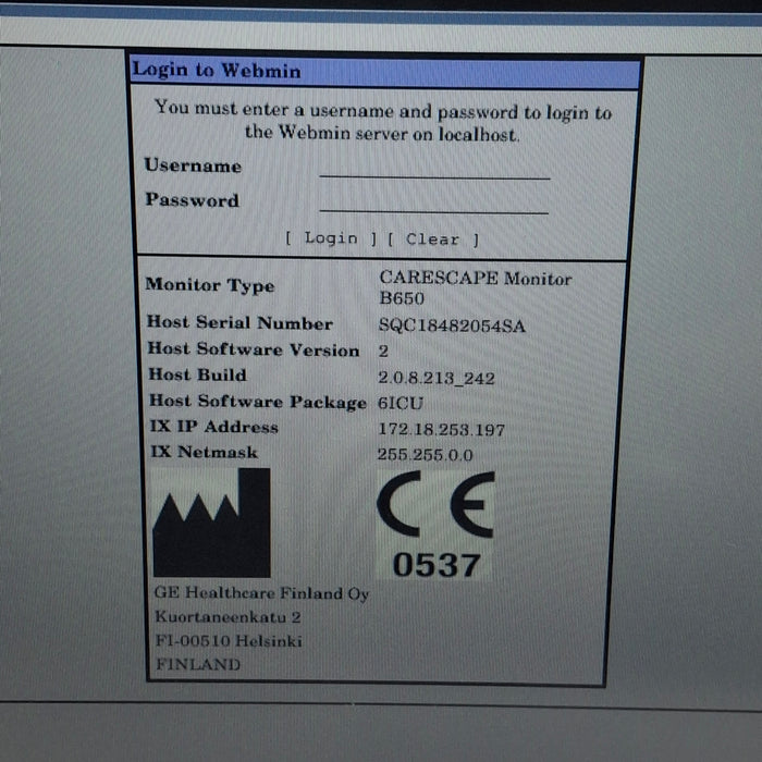 GE Healthcare GE Healthcare Carescape B650 Critical Care Patient Monitor Patient Monitors reLink Medical