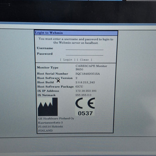 GE Healthcare GE Healthcare Carescape B650 Patient Monitor Patient Monitors reLink Medical