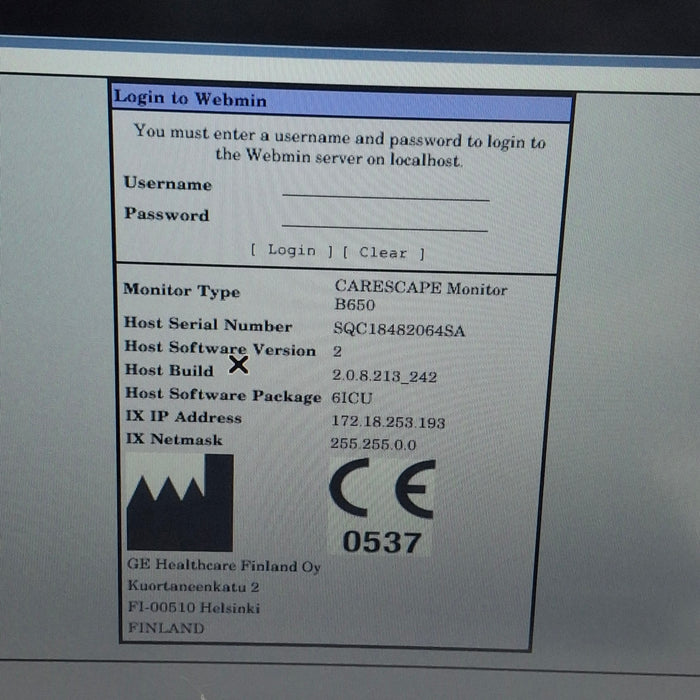 GE Healthcare GE Healthcare Carescape B650 Critical Care Patient Monitor Patient Monitors reLink Medical