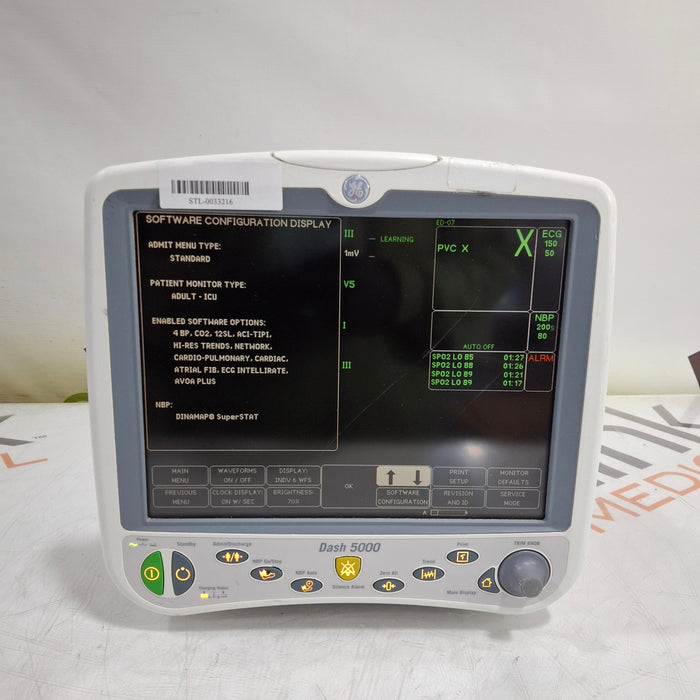 GE Healthcare Dash 5000 - Masimo SpO2 Patient Monitor