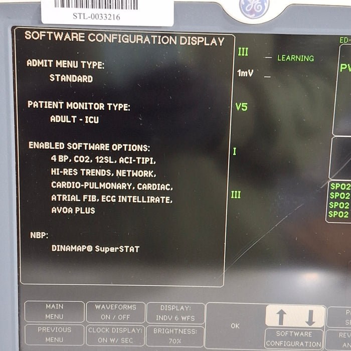 GE Healthcare Dash 5000 - Masimo SpO2 Patient Monitor