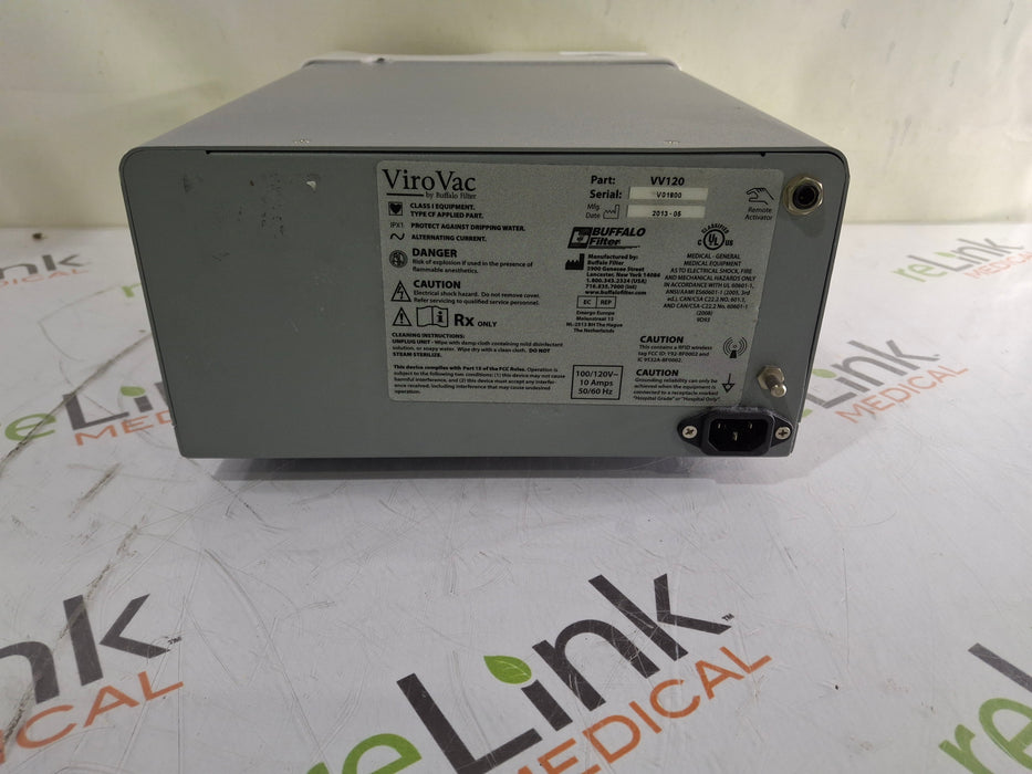Buffalo Filter Buffalo Filter ViroVac Smoke Evacuation System Surgical Equipment reLink Medical