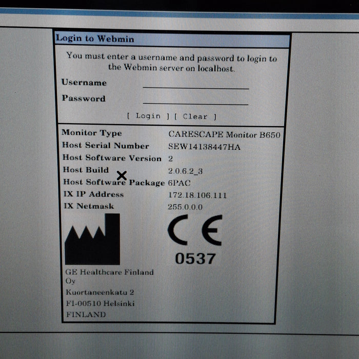 GE Healthcare GE Healthcare Carescape B650 Post Anesthesia Care Patient Monitor Patient Monitors reLink Medical