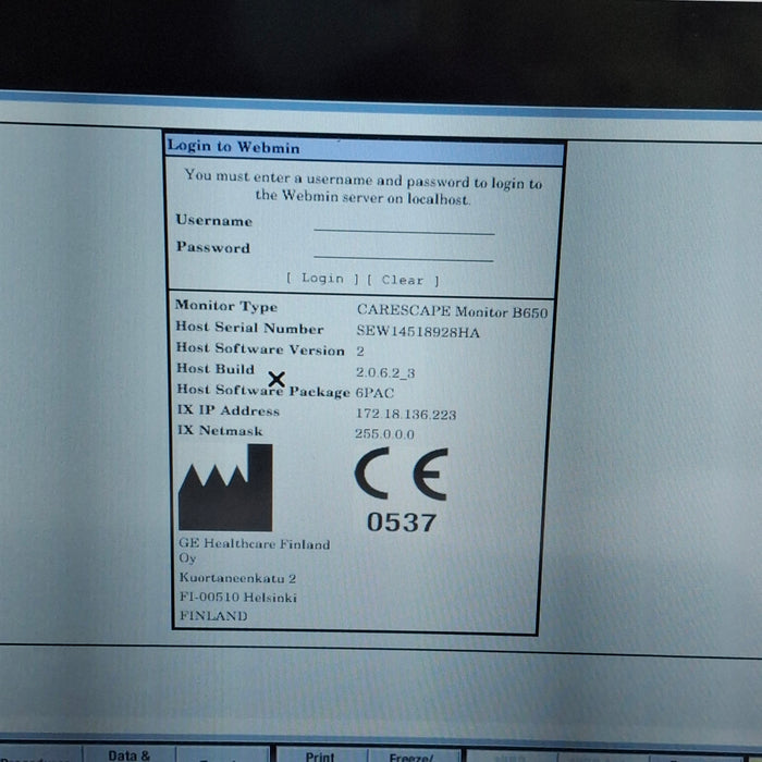 GE Healthcare GE Healthcare Carescape B650 Post Anesthesia Care Patient Monitor Patient Monitors reLink Medical