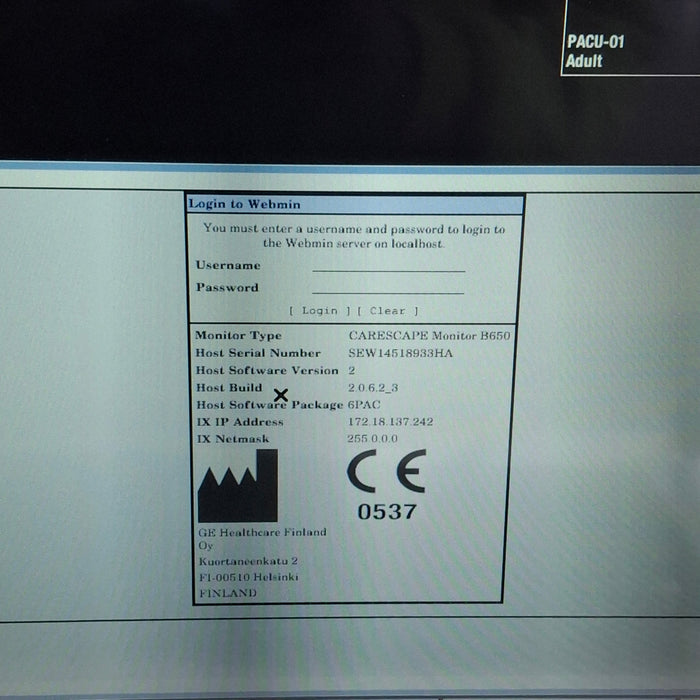 GE Healthcare GE Healthcare Carescape B650 Post Anesthesia Care Patient Monitor Patient Monitors reLink Medical