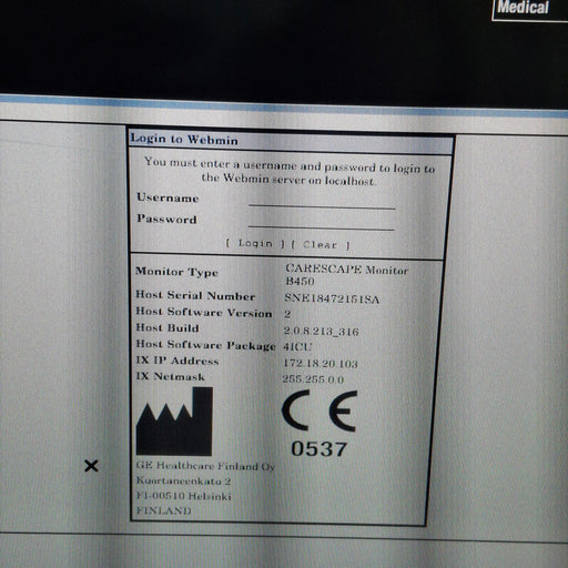 GE Healthcare GE Healthcare Carescape B450 Patient Monitor Patient Monitors reLink Medical
