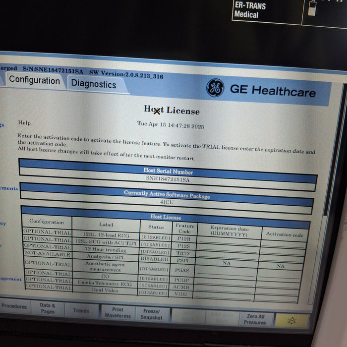 GE Healthcare GE Healthcare Carescape B450 Critical Care Patient Monitor Patient Monitors reLink Medical