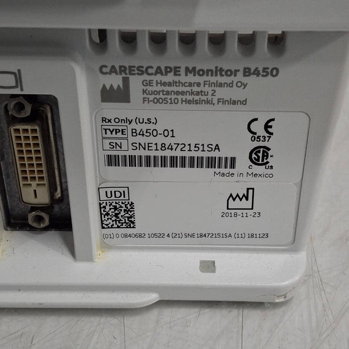 GE Healthcare GE Healthcare Carescape B450 Critical Care Patient Monitor Patient Monitors reLink Medical