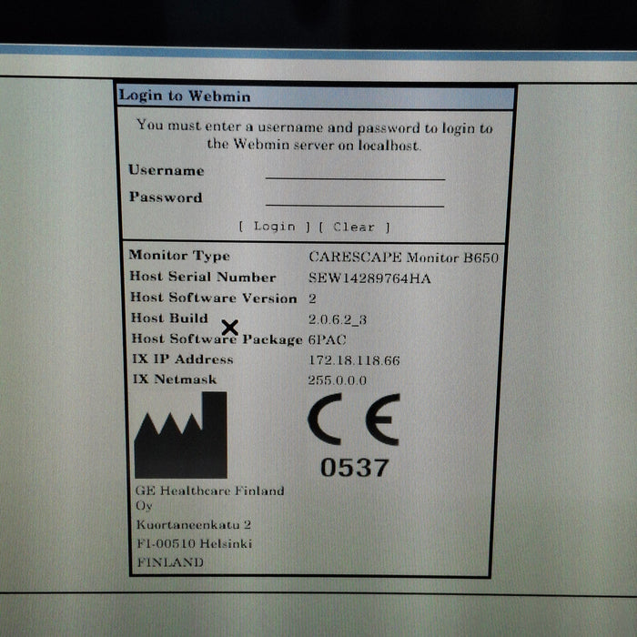 GE Healthcare GE Healthcare Carescape B650 Post Anesthesia Care Patient Monitor Patient Monitors reLink Medical