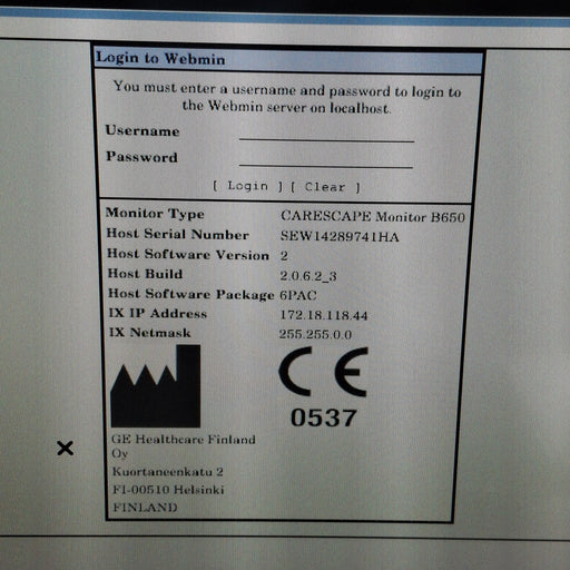 GE Healthcare GE Healthcare Carescape B650 Patient Monitor Patient Monitors reLink Medical