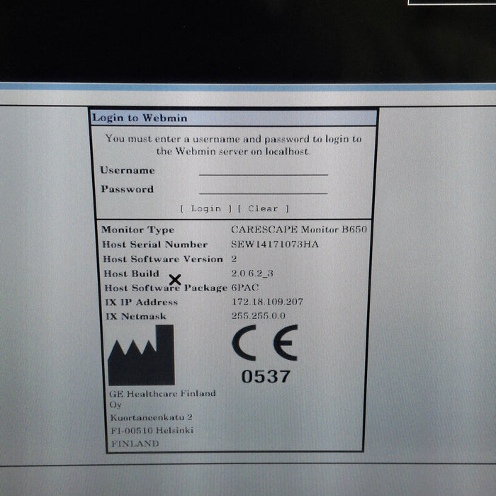 GE Healthcare GE Healthcare Carescape B650 Post Anesthesia Care Patient Monitor Patient Monitors reLink Medical