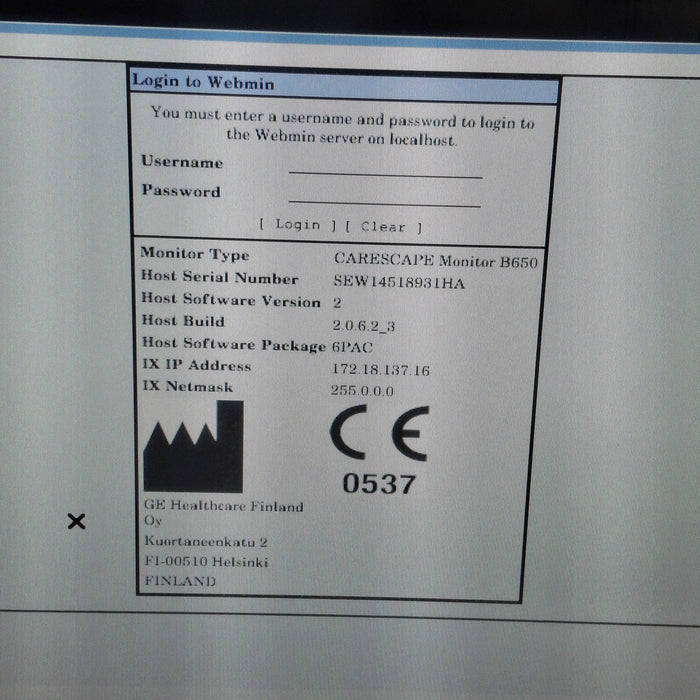 GE Healthcare GE Healthcare Carescape B650 Post Anesthesia Care Patient Monitor Patient Monitors reLink Medical