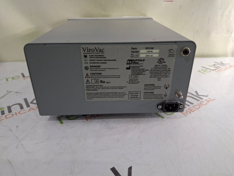 Buffalo Filter ViroVac Smoke Evacuation System